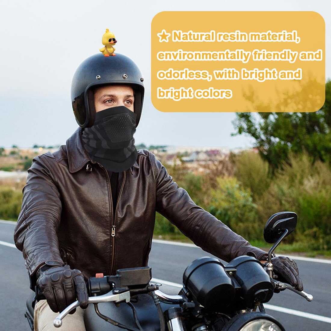 Anatra Gialla Paperella di Gomma per Auto con Occhiali da Sole e Catena d'Oro Decorazione Bicicletta