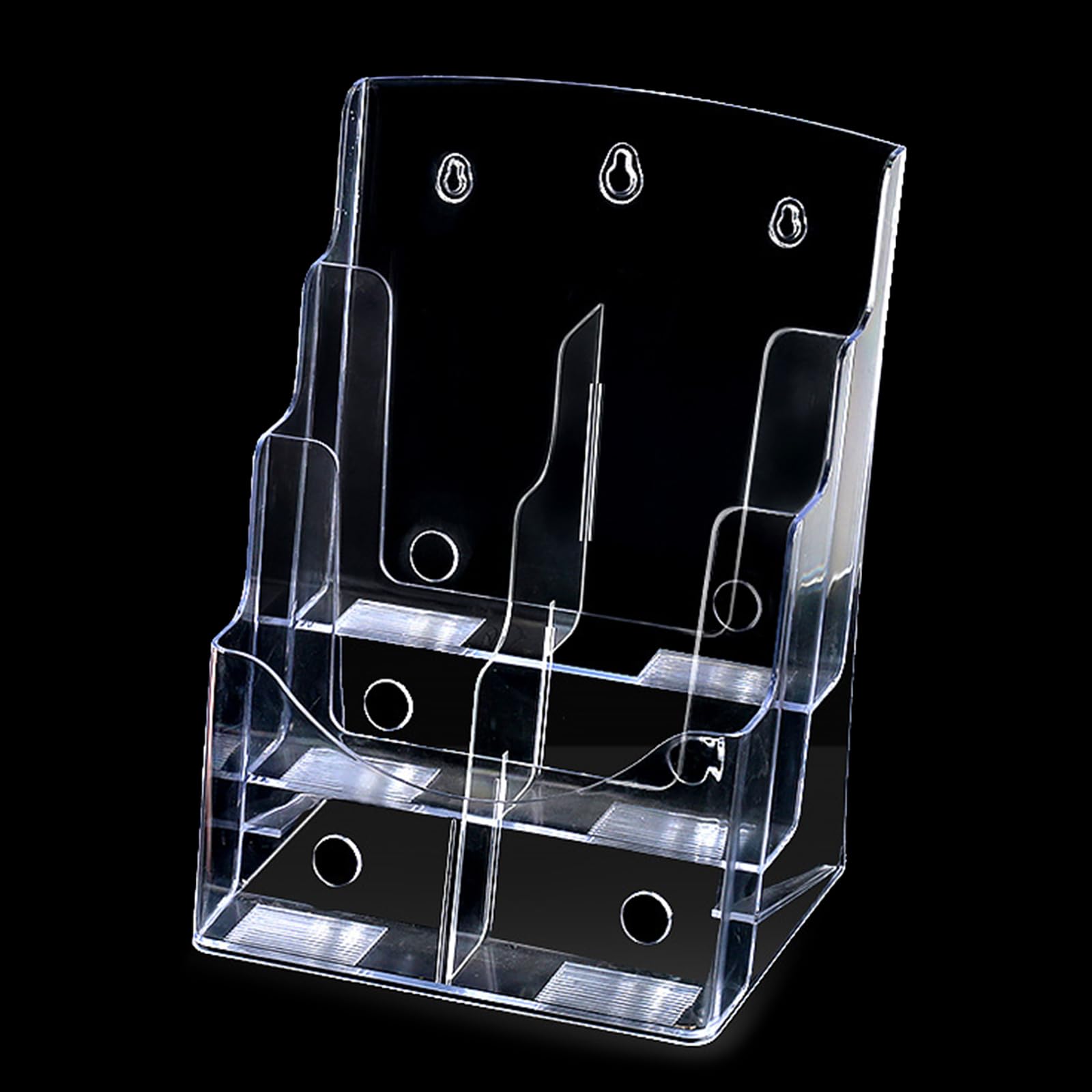 KAHDGSS Clear Brochures Display Stand Acrylic Brochures Holder Flyers Holder Pamphlets Display Stand Literature Catalog Rack
