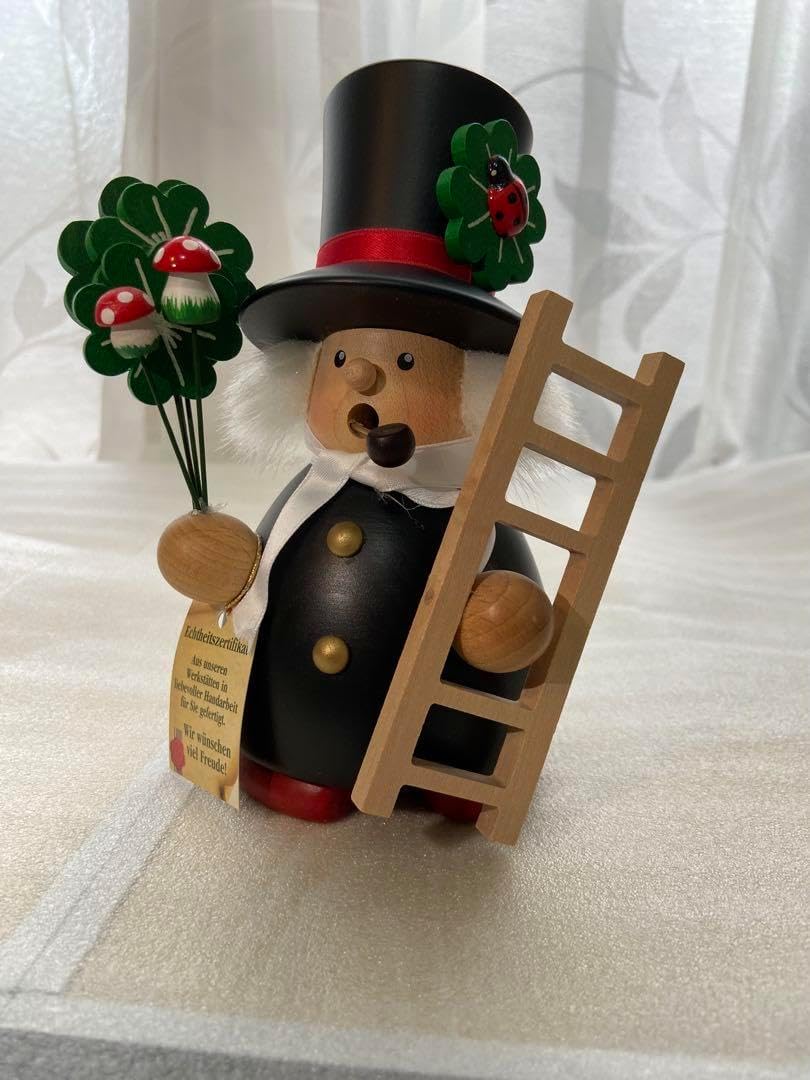 ドイツ製 お香人形 木製 煙突掃除人 北欧雑貨風 インテリア置物