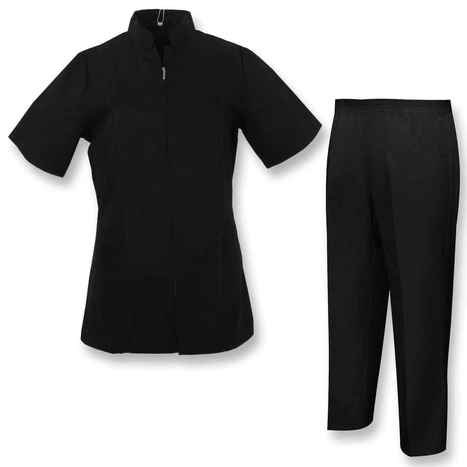 Misemiya - VÊTEMENTS DE Travail Femme avec Zip Manches Courtes Uniforme Clinique HÔPITAL Nettoyage VÉTÉRINAIRE SANTÉ HÔTELLERIE - Ref.829