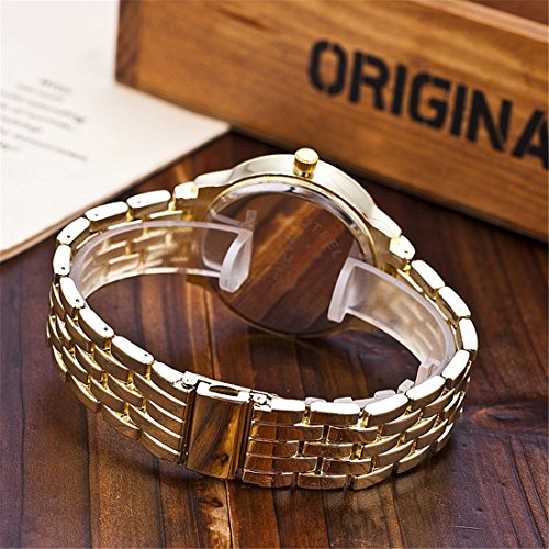 2014 New Geneva Wristwatches Stainless Steel Watch Golden Color #TOP2