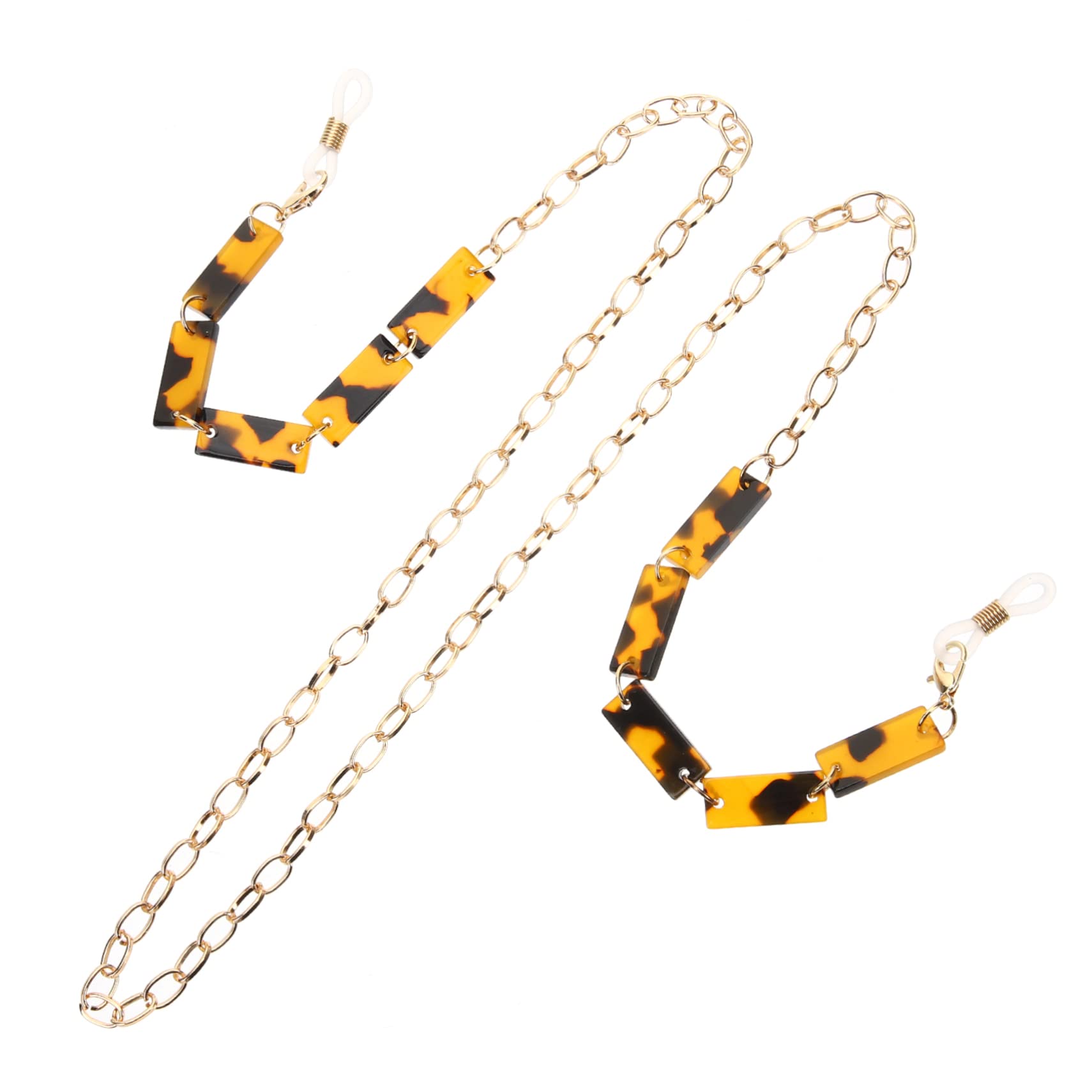 FOMIYES Catena di occhiali da esterno catena porta occhiali da sole rosa catena di occhiali d'oro Cinghie fermaocchiali antiscivolo catena di occhiali da sole Rame Orange