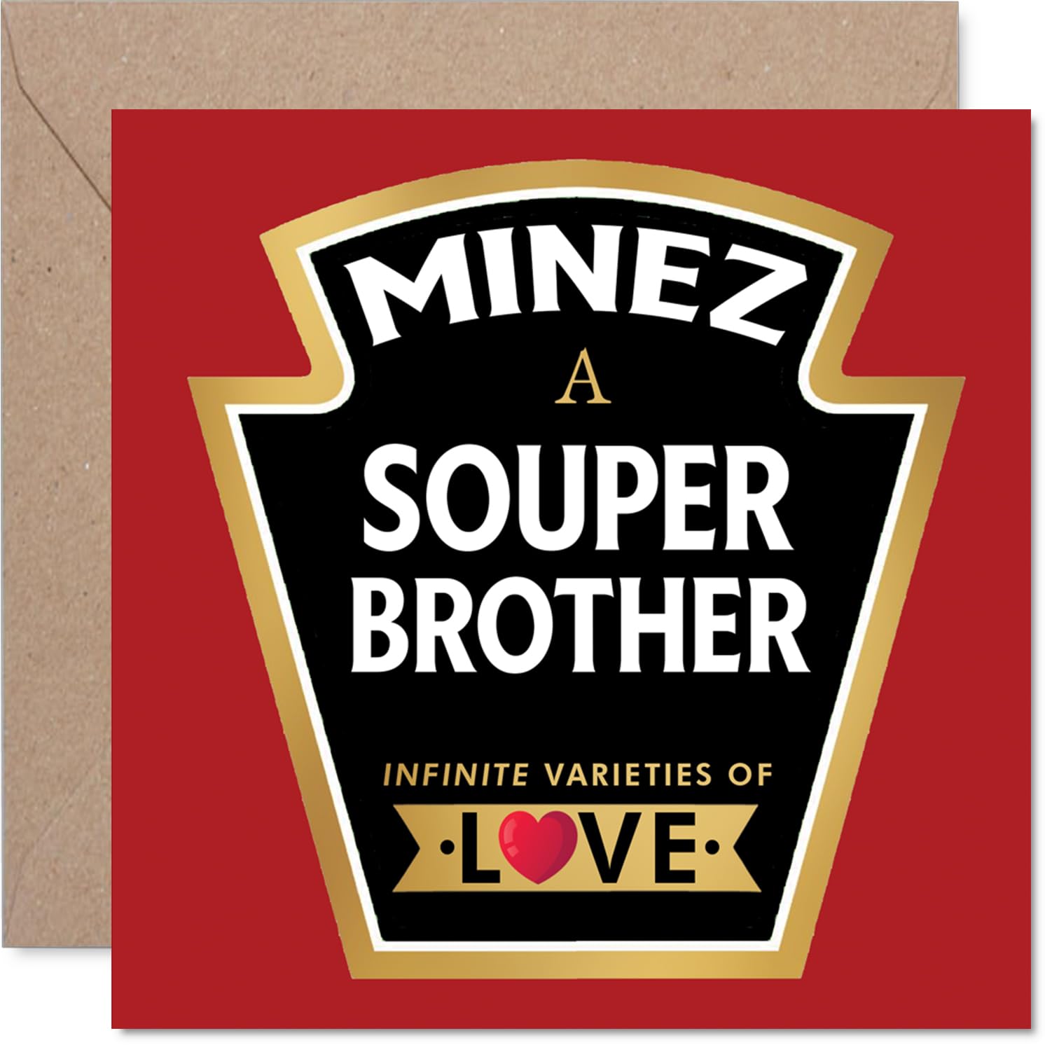 Brother Birthday Card, Souper Product Label Design Bday