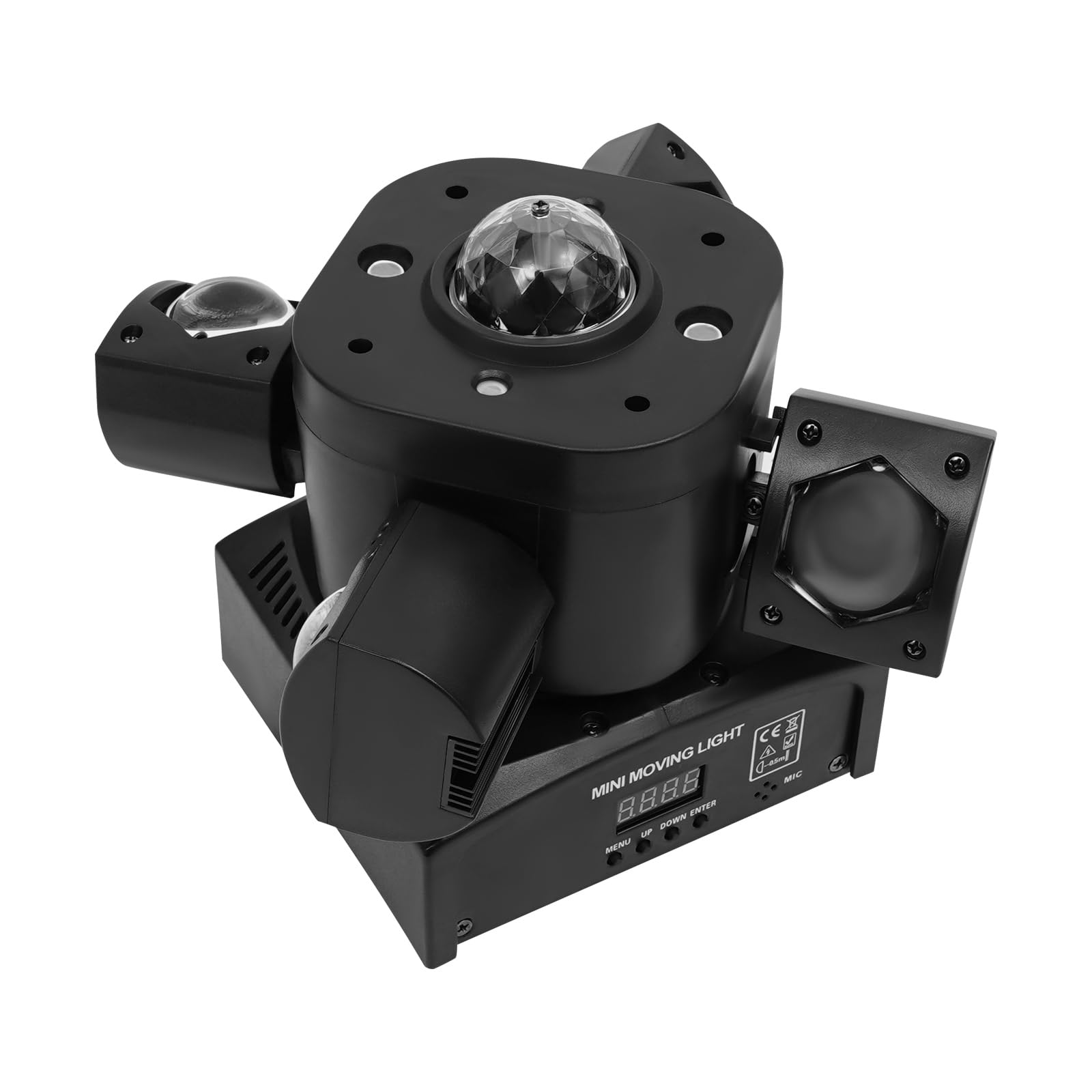 80W Moving Head LED mit Fernsteuerung, Discokugel 540° Horizontalen Schwenk 4 Lampenarm Wash Spotlight mit Muster DMX512 Stroboskop Soundsteuerung Diskokugel für Bar DJ Hochzeit Konzert