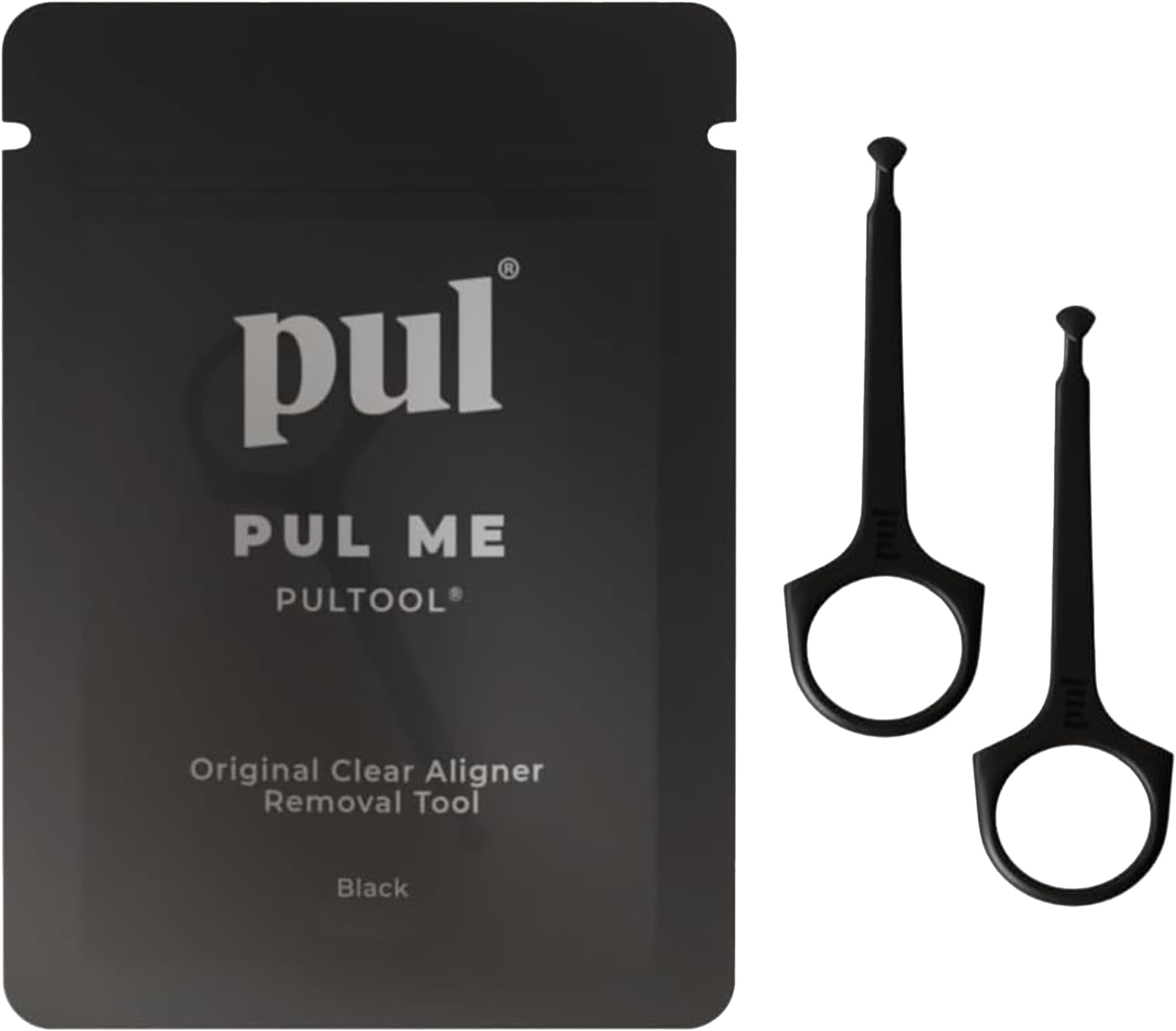 PUL クリアアライナー取り外しツール Invisalignリムーバブルブレース&トレイ、リテーナー、入れ歯、アライナーに対応 - 衛生的なオーラルケアアクセサリー、パーソナル矯正用品-ブラック(2パック)