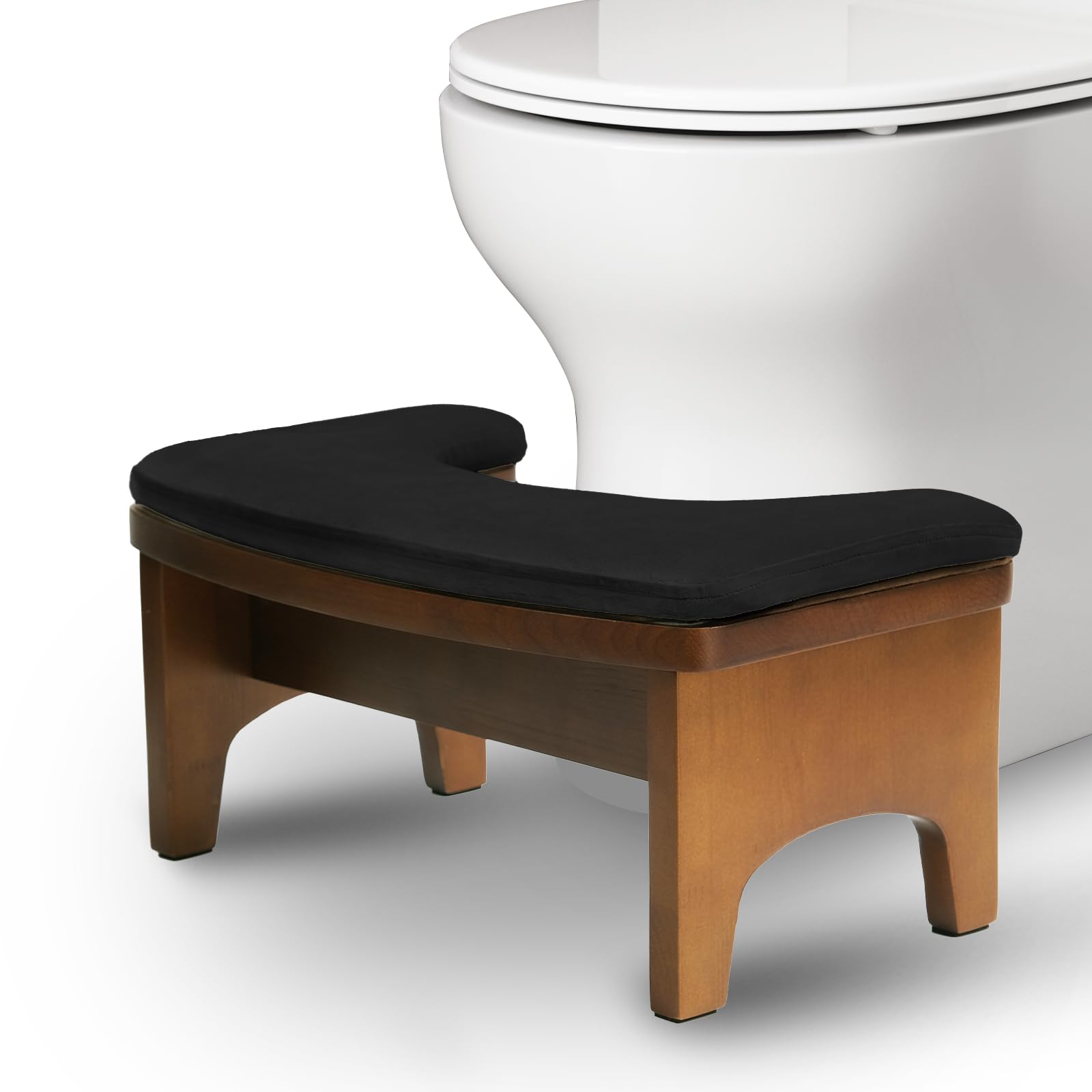 HOUCHICS Toilet Step Stool (Black)