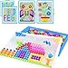 Produktbild Mosaik Puzzle Spielzeug für Jungen Mädchen Kinder ab 3 Jahre Mosaikstecker Bausteine Blocks Steckmosaik Steckbilder aus Kunststoff Bunte puzzle Steckspielzeug in Kindergarten Puzzlespiel als Geschenk