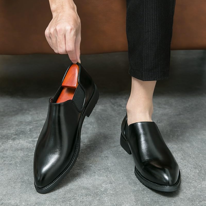 Spring Soft-Soled Business Leather Shoes for Man Dress Men Causal Slip On Black Loafers Fashion Wedding Office3