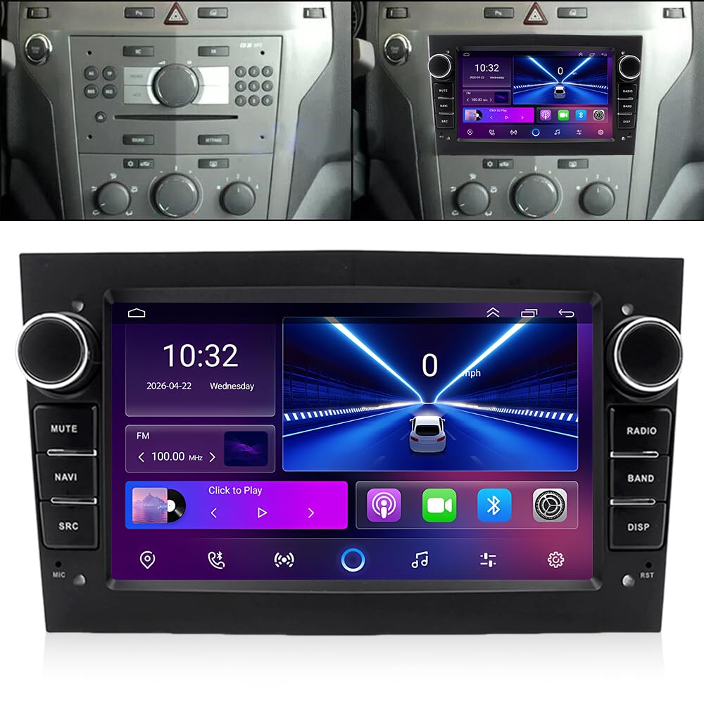 2+32G Android 15 Autoradio avec sans Fil CarPlay pour Opel Antara 2006-2015