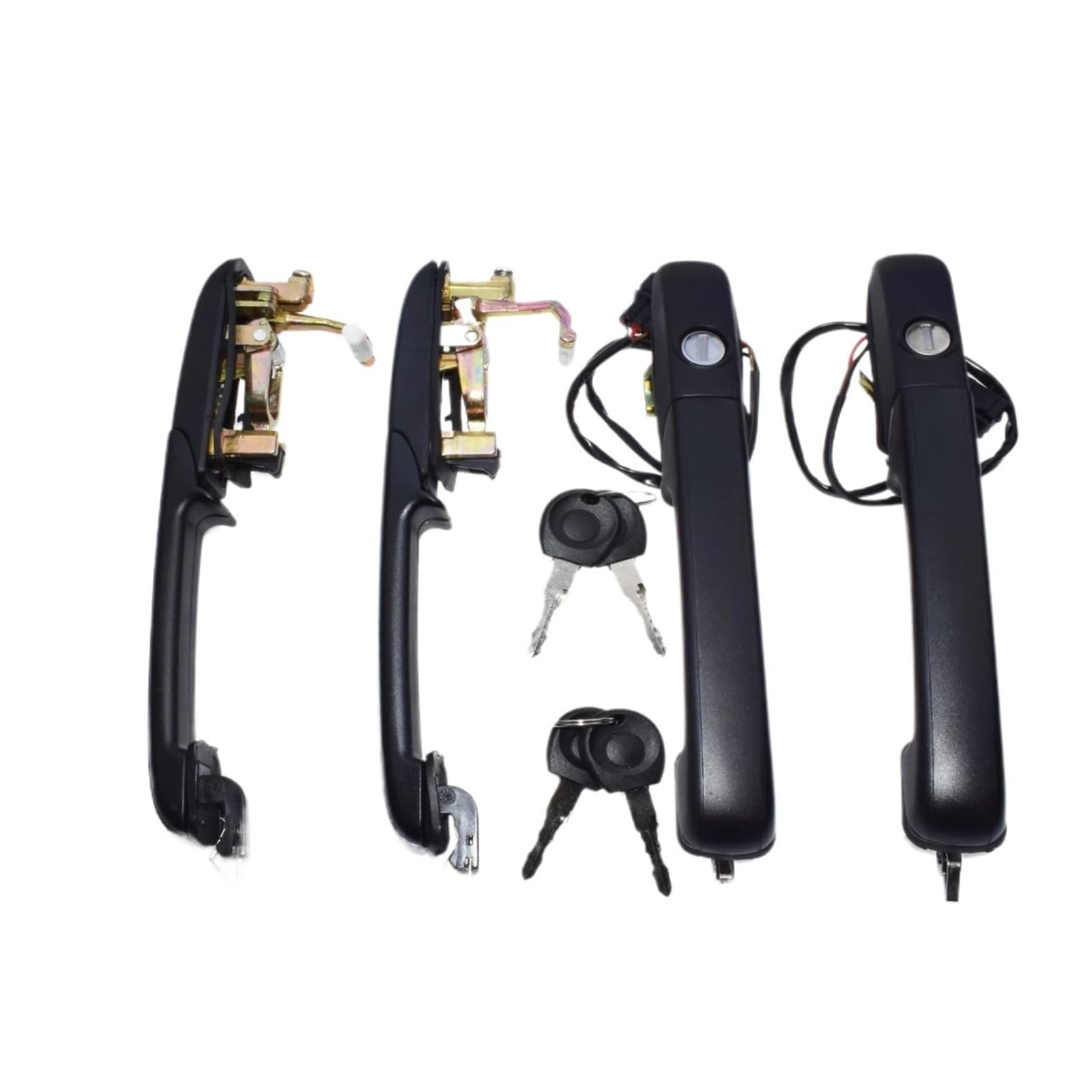 Qjahxkf Front Rear Kit Replacement Exterior Door Handles Black Outside Car Door Handle For Vw For Passat For Variant B3 B4 1988 1989 1990 1992 1993 1994 1995 1996 1997 Outer Handle(Front Rear Kit)