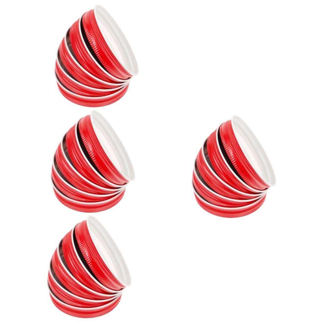 ABOOFAN Lot de 4 Couvercles de Rechange pour Bocaux Faciles à Ouvrir Et à Fermer Couvercles de Mise en Conserve Étanches Large Ouverture Standard 12 Pièces X 4