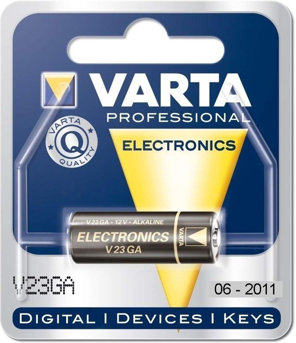 Varta V 23 Ga Zinc-Dióxido Manganese 12 V Battery - Batteries (Zinc Dióxido, Manganese, Cylindrical, 12 V, 50 Mah, 10.3 Mm Blue/Silver 032809042233