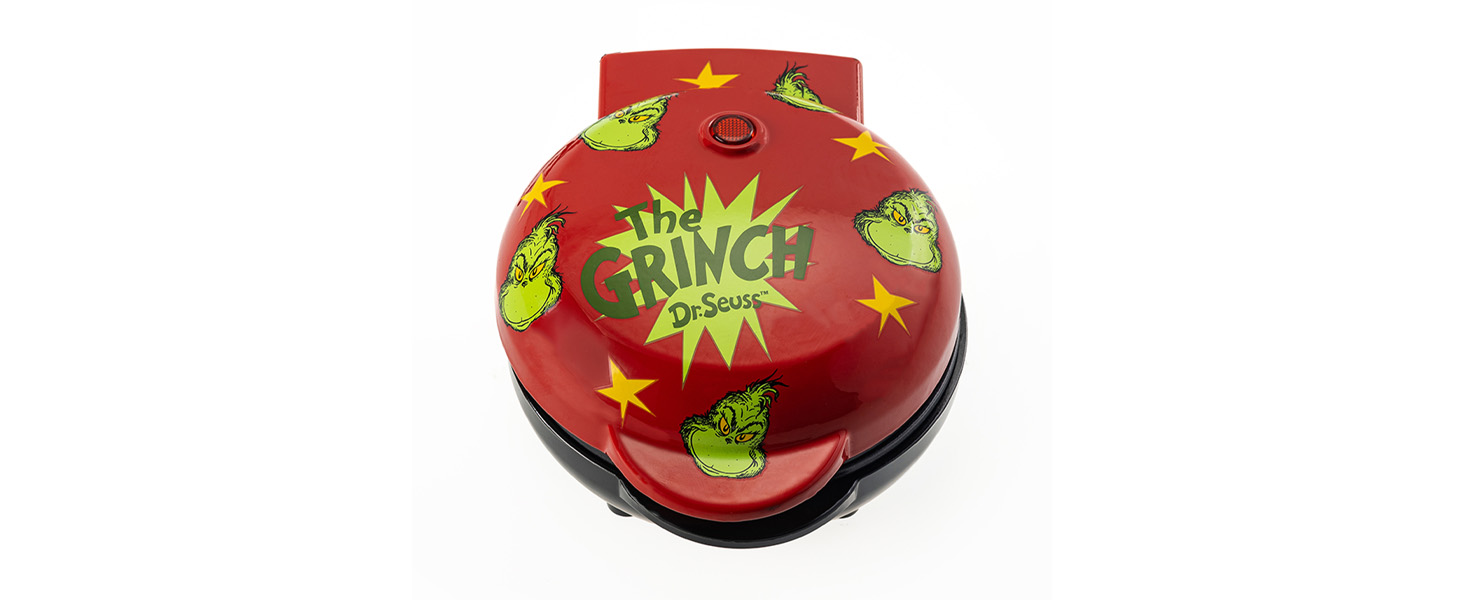 Uncanny Brands Dr. Seuss Grinch Mini Waffle Maker - Small Kitchen Appliance