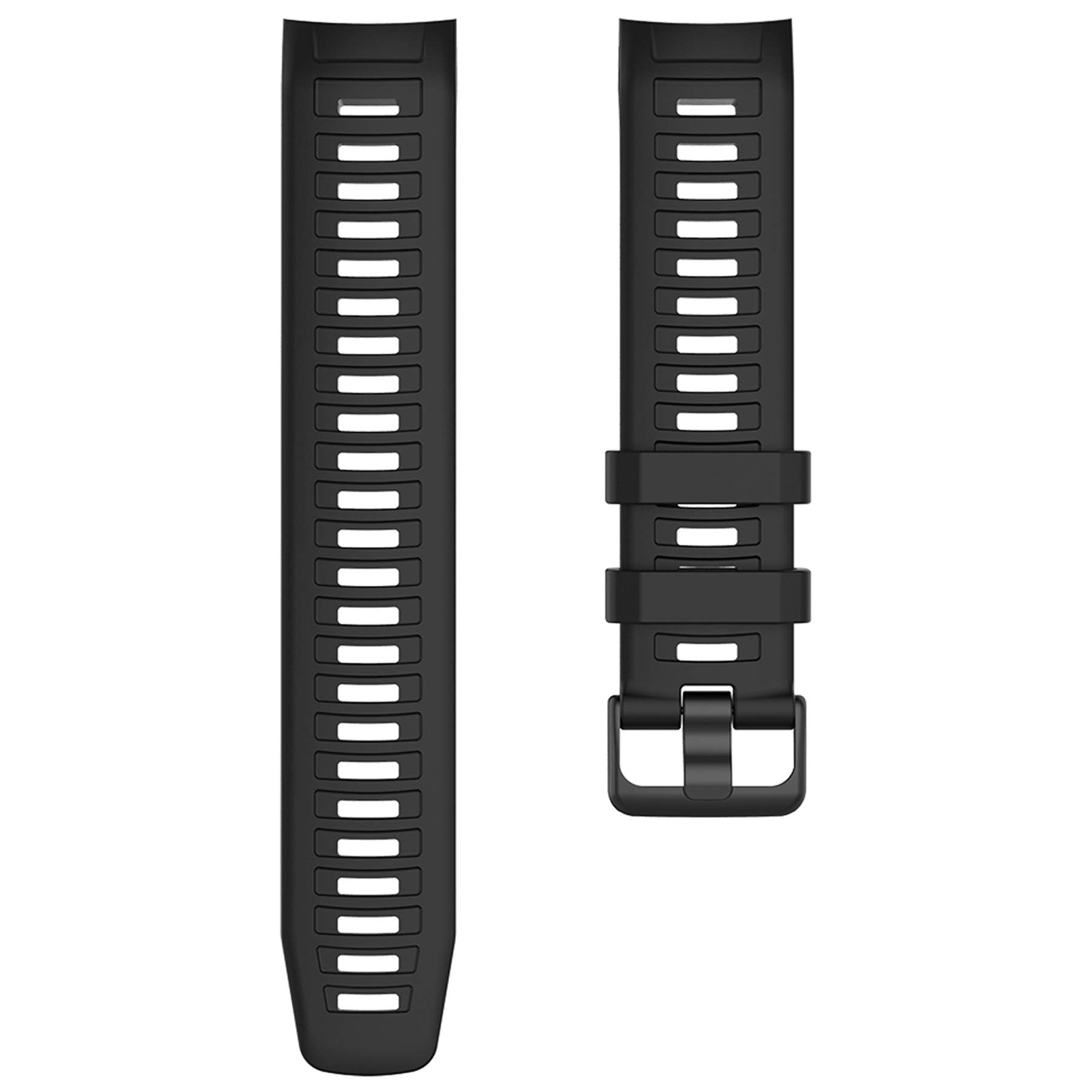 Pasek z etui kompatybilny z Garmin Instinct dla kobiet mężczyzn, klasyczny miękki silikonowy pasek do zegarka Garmin Instinct Tide / Tactical/Dual/Power Surf/Power/Esports Watch (czarny pasek +