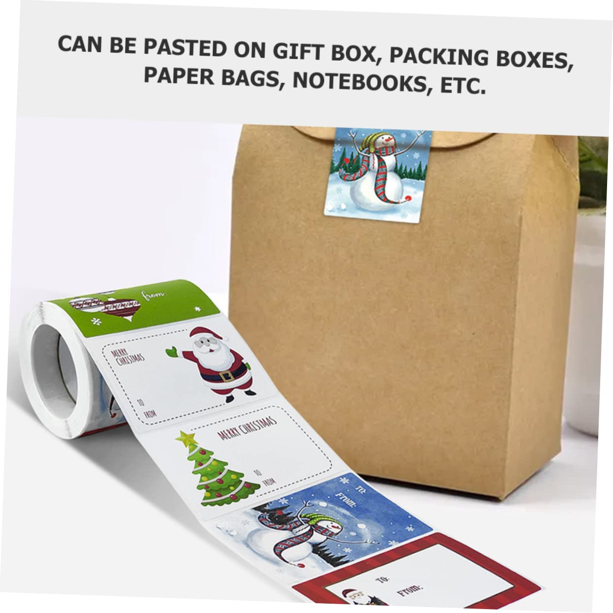 SHINEOFI 6rotoli Adesivi Natalizi Etichette Autoadesive Per e Stickers Per e Decorazioni Per