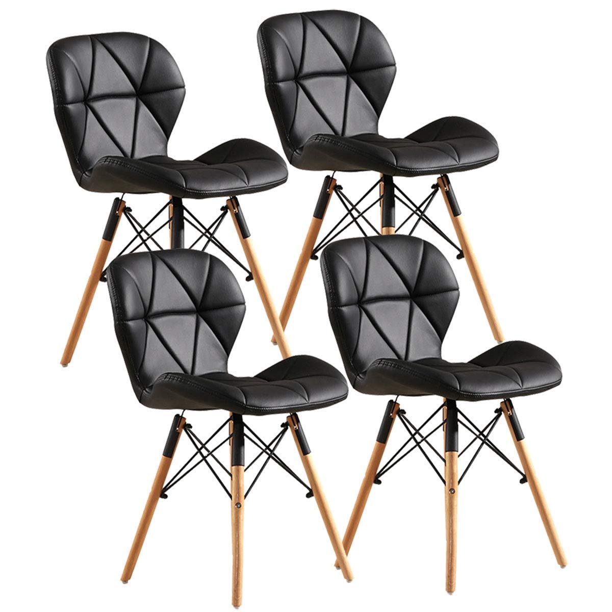 Hyzxk Set Of Retro Dining Chairs Natural Solid Wood Desertcart