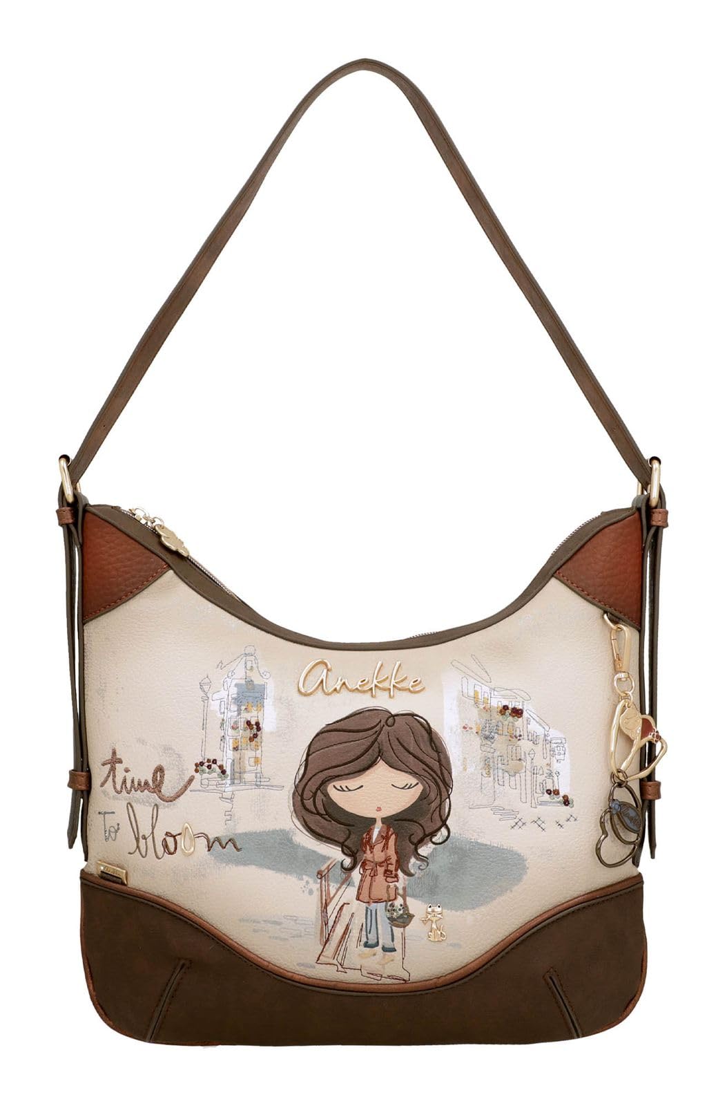 Anekke bolso de hombro Tulip Shoulder Bag Multicolor | Cierre de cremallera, correa ajustable, bolsillo trasero, composición 100% PU, peso 500 g