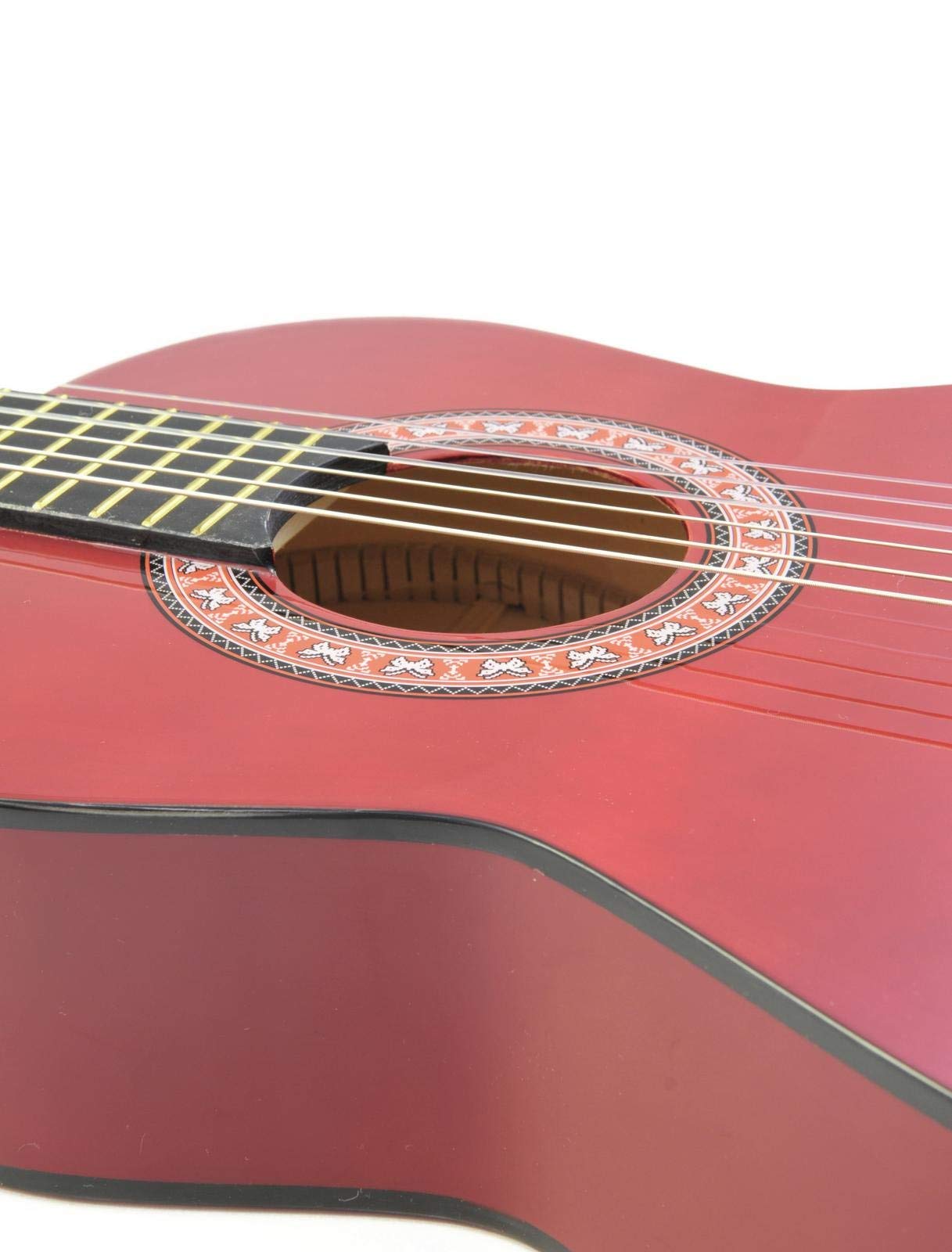 DIMAVERY AC-300 Guitarra Clásica 1/2, de color rojo