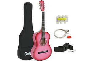 ZENY 38 inch Pink Acoustic Guitar Perfect for Girls
