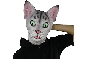 FantasyParty Halloween Novelty Mask Costume Party Latex Cute Cat Mask Animal Head Mask