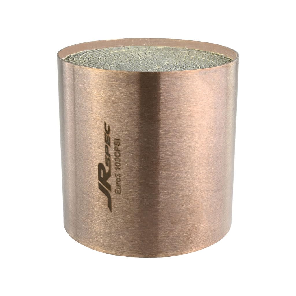 Fmic.eu Performance JRspec Inserto Catalizzatore Sport Universale per Motori Benzina Gasoline Sistema di Scarico High Flow Lunghezza 100 mm Diametro 100 mm 100 CPSI Euro 3