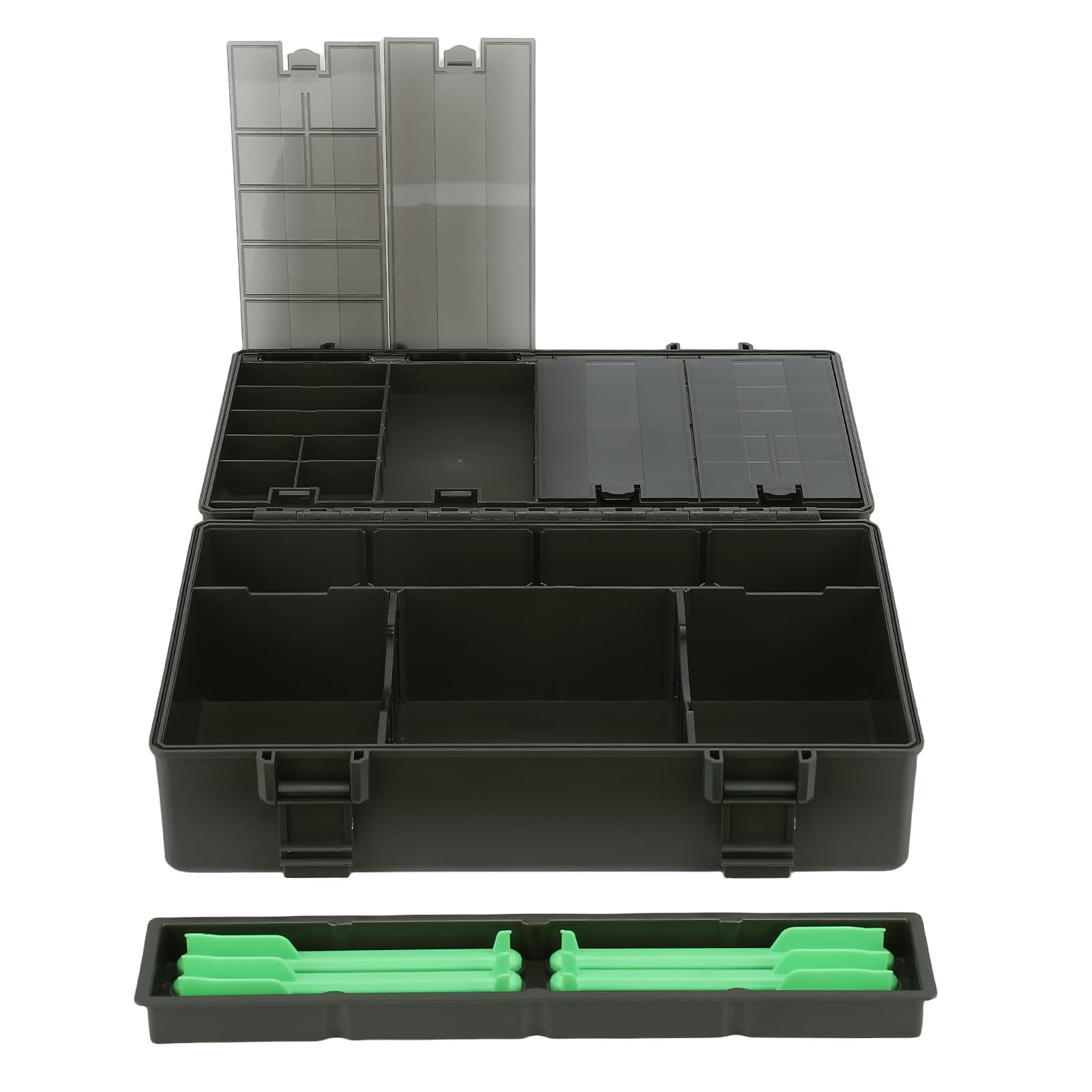 Boîte d'accessoires de Ligne d'alimentation de Carpe Bâtons magnétiques étanches Compartiments détachables Organisateur de matériel de pêche Boîte de Rangement pour Les pêcheurs à