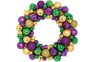 Mardi Gras Wreath - 19" Multicolor Decoration