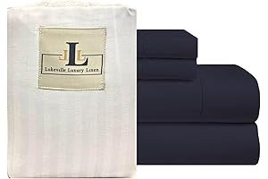 Lukeville Full XL Size Bed Sheets - 100% Natural Cotton 500 Thread...