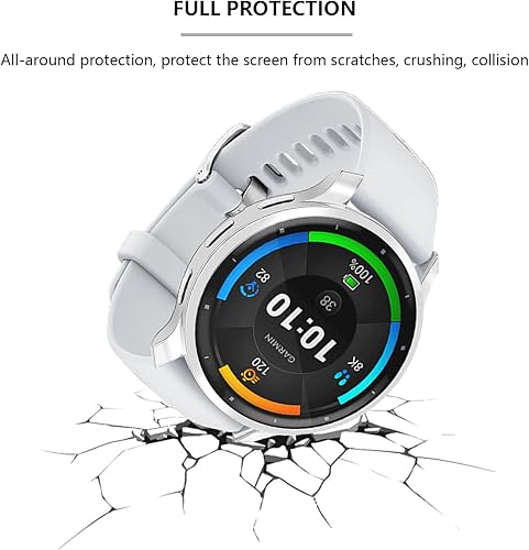 Miniatura 9 de Paquete de 4 Funda con protector de pantalla de vidrio templado compatible con Garmin Venu 3 (1.772 pulgadas), ultrafina, cobertura completa,