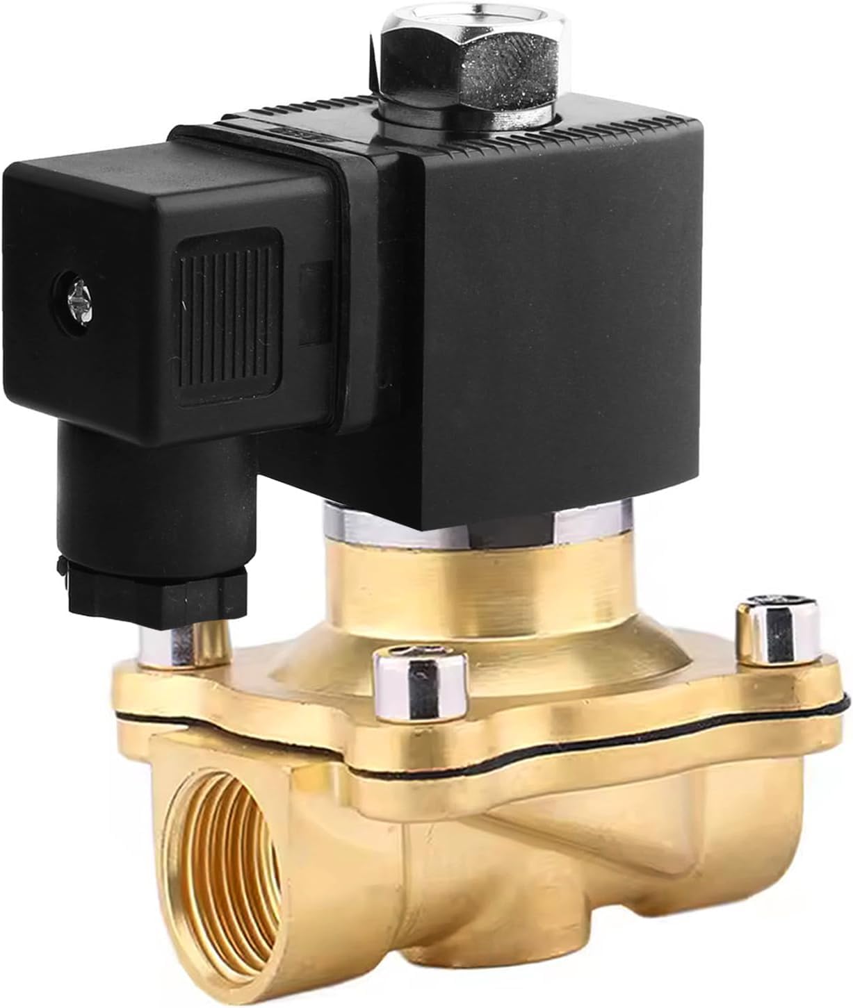 Magnetventil Messing,1" 220V AC Elektromagnetventil,Elektrisch Magnet Ventil,Brass Solenoid Valve, Messing Elektrisches Magnetventil Direktgesteuert für Wasser Luft