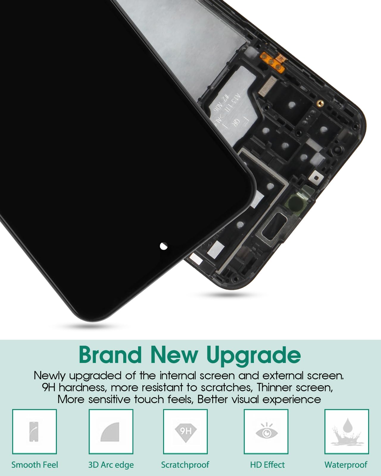 pour Samsung Galaxy A13 4G LCD Affichage pour Samsung A13 Écran de Remplacement pour Galaxy A13 Tactile A137 A135 Digitizer avec Cadre (Noir)