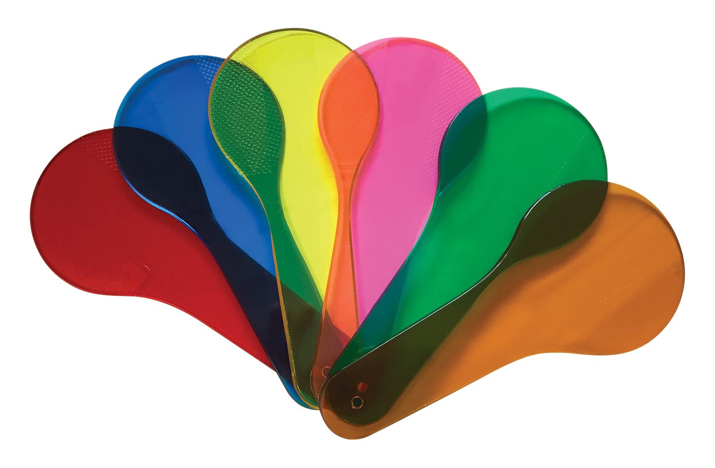American Scientific Transparent Color Paddle Set, 6 in, Assorted Color, Set of 18