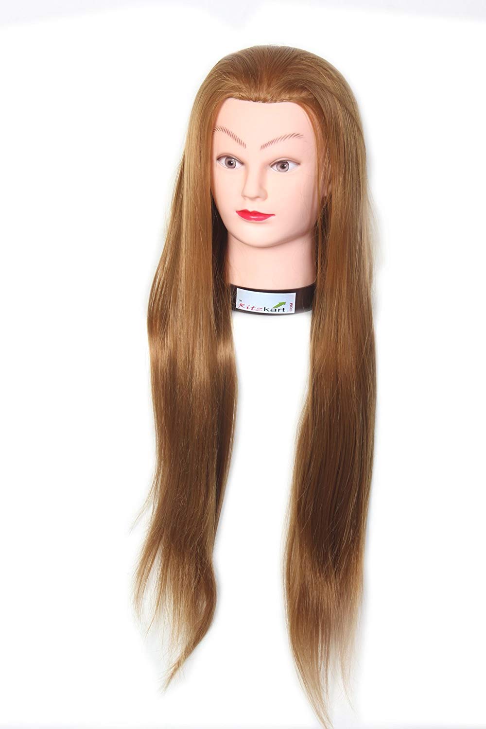 Ritzkart 27 Inch Soft & Long Hair Synthetic Dummy for Trainers ,Styling Golden Hair Mannequin with Free Small Dummy Stand (Black)-image-15