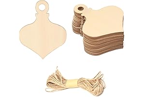 Blank Wood Slices for Crafting: 30PCS Unfinished Wooden Ornaments Ideal for Festive...