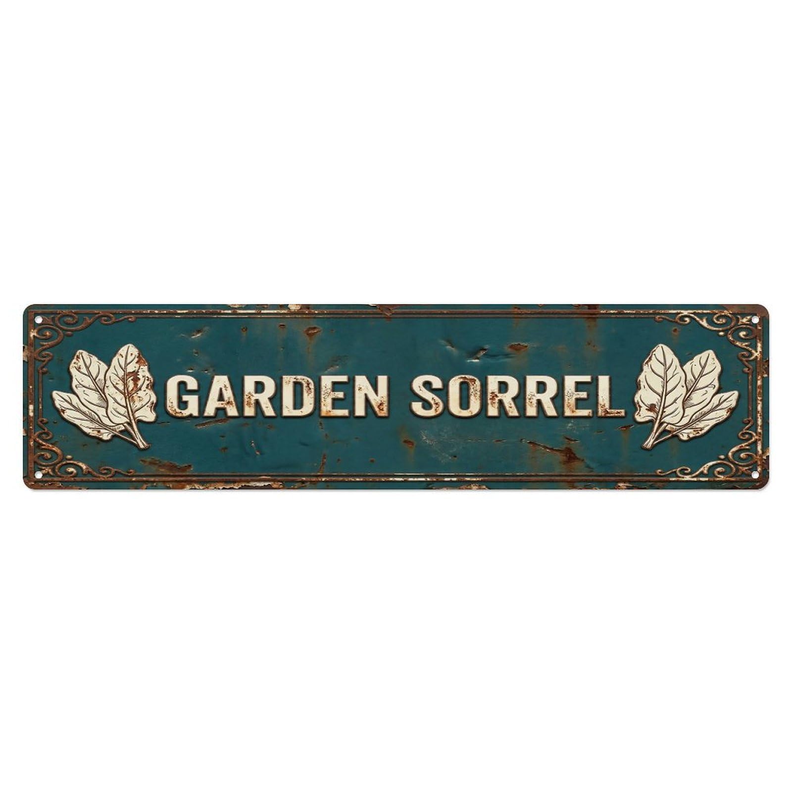 GARDEN SORREL Vintage Herb Rustic Farmhouse Metal Tin Sign