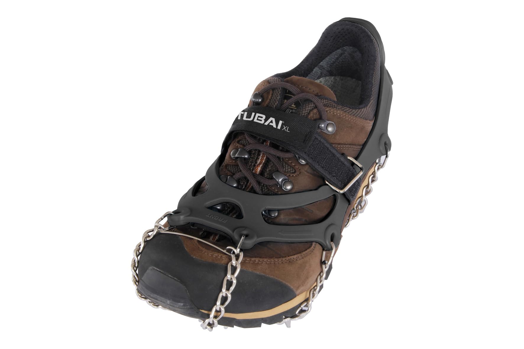 STUBAI Grödel Ice Track Crampons élastiques antidérapants en acier inoxydable pour chaussures de randonnée et neige Taille M