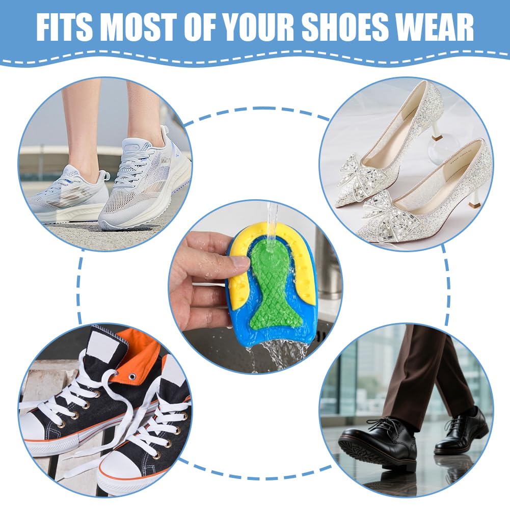 Pack de 4 Taloneras para Zapatos,Aliviar el Dolor Talonera de Silicona,Reducir los Golpes,Plantilla de Gel para Talón Transpirables para Confort al Caminar,Hombre y Muj,Talla L (40-46)