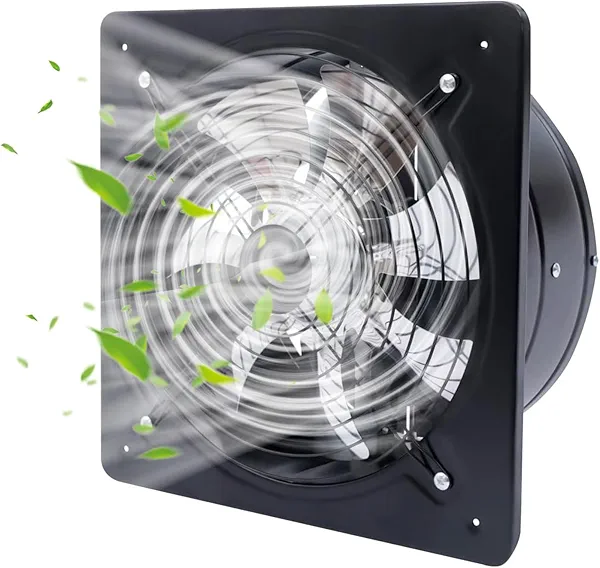 WEMAKMAK 12-Inch Explosion-Proof Axial Exhaust Fan – 8000 CFM & 125 W Pure Copper Motor, Wall-Mounted Fume Extractor for Paint Booths, Garages, Spray Tan Rooms & Workshops