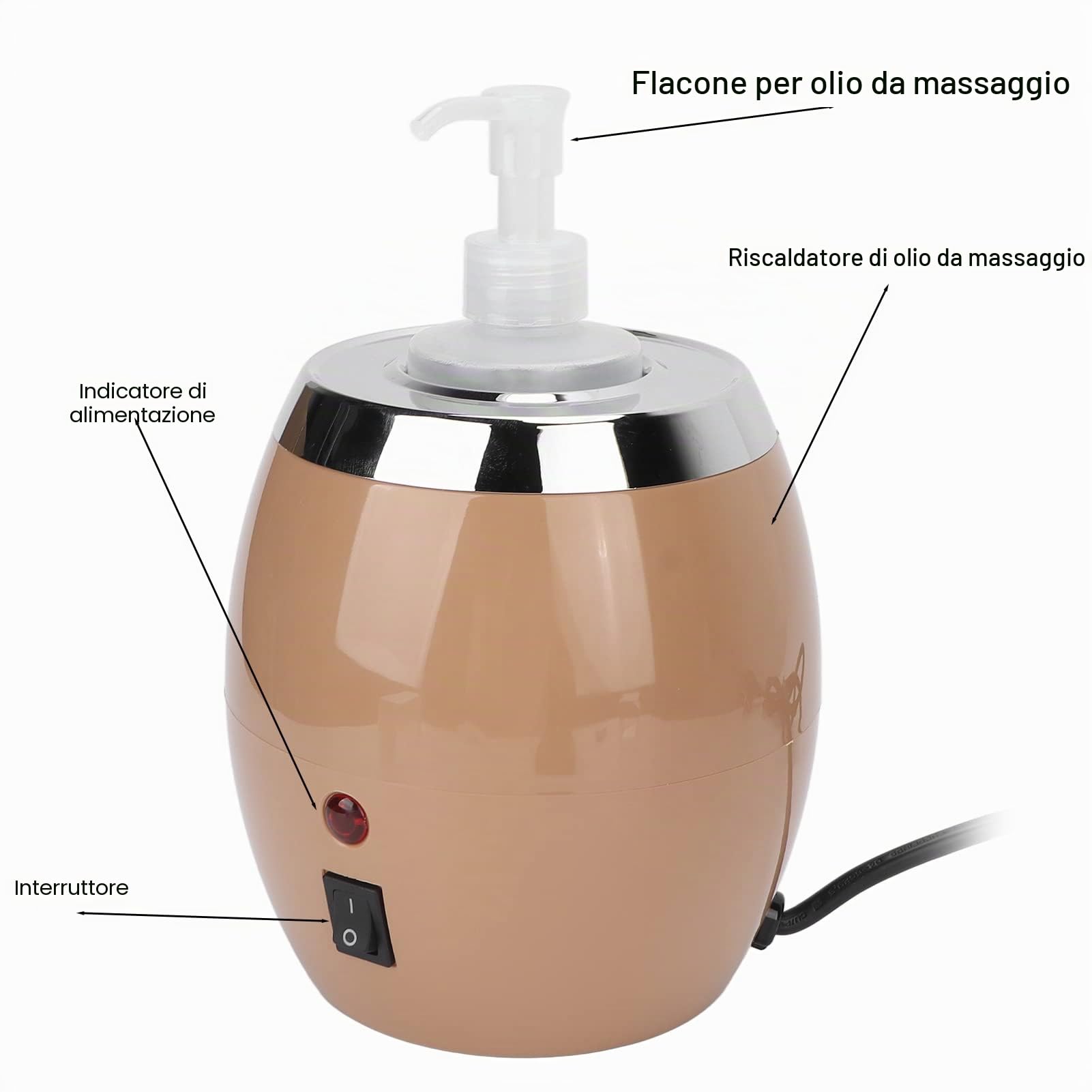 Scalda Olio Da Massaggio Con Contenitore, Trattamenti Massaggi Scaldaolio Corpo L'olio Riscalda Professionale Massage Riscaldante Riscaldamento Spa Estetico Riscaldatore Per Dopocera Lozione in Crema