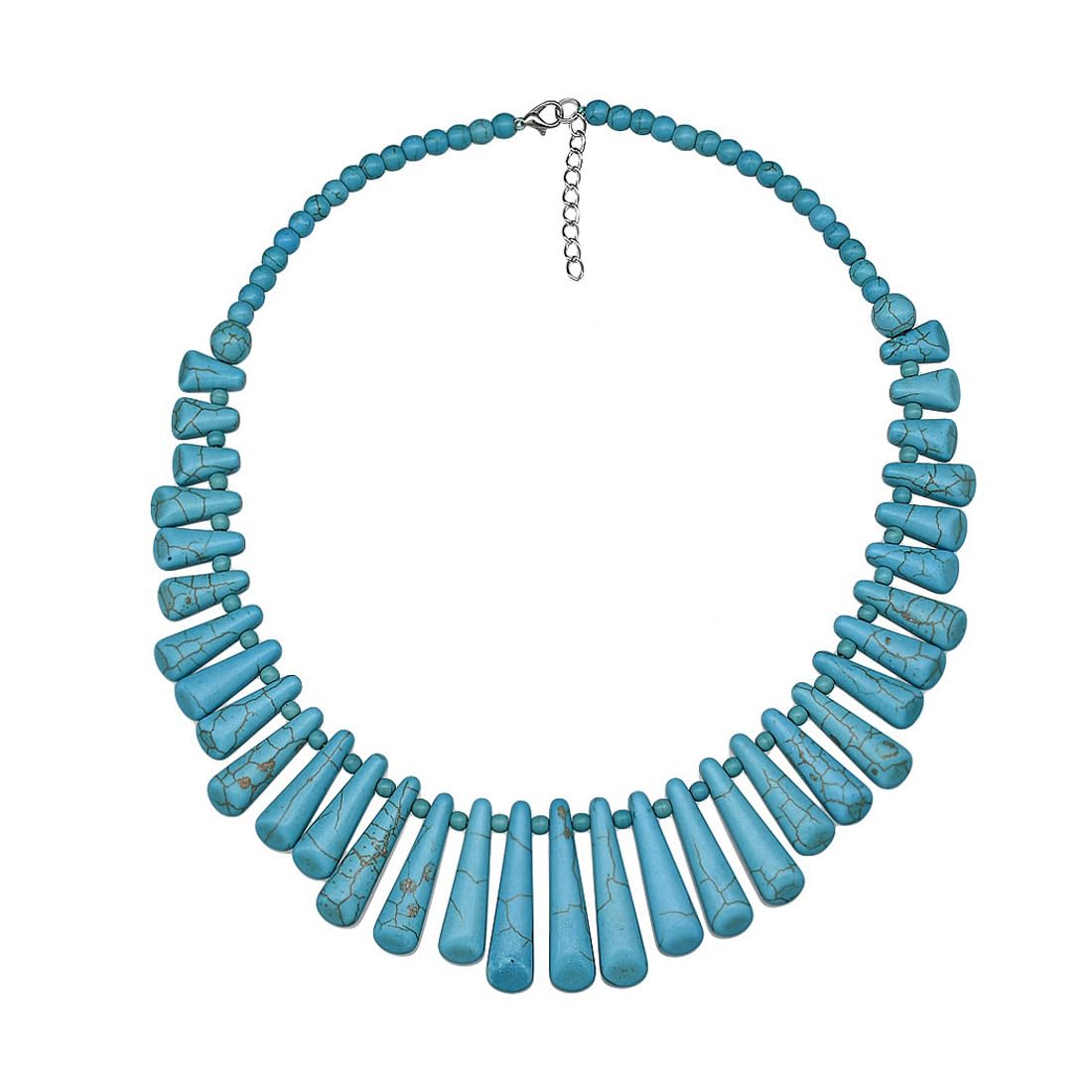 Olsen Twins Chic Vintage Boho Stone Necklace Tibetan Silver Necklaces Pendants Exotic Jewelry For Women