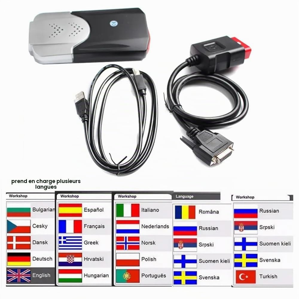Outils Automobiles Multidiag Pro+ V2021.11 2020.23 VD-150 Double Carte PCB Interface Outil de Diagnostic Scanner Automatique, Scanner TCS Pro Lecteur de Code OBD2 pour Voitures/camions Diag Tool