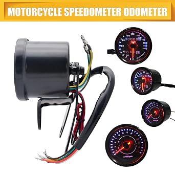 12VLED Backlight Motorcycle Dual Odometer Speedometer Tachometer Gauge Motorbike Motorcycle LED Backlight CTRIC Odometer+Tachometer Speedometer Dual Gauge New