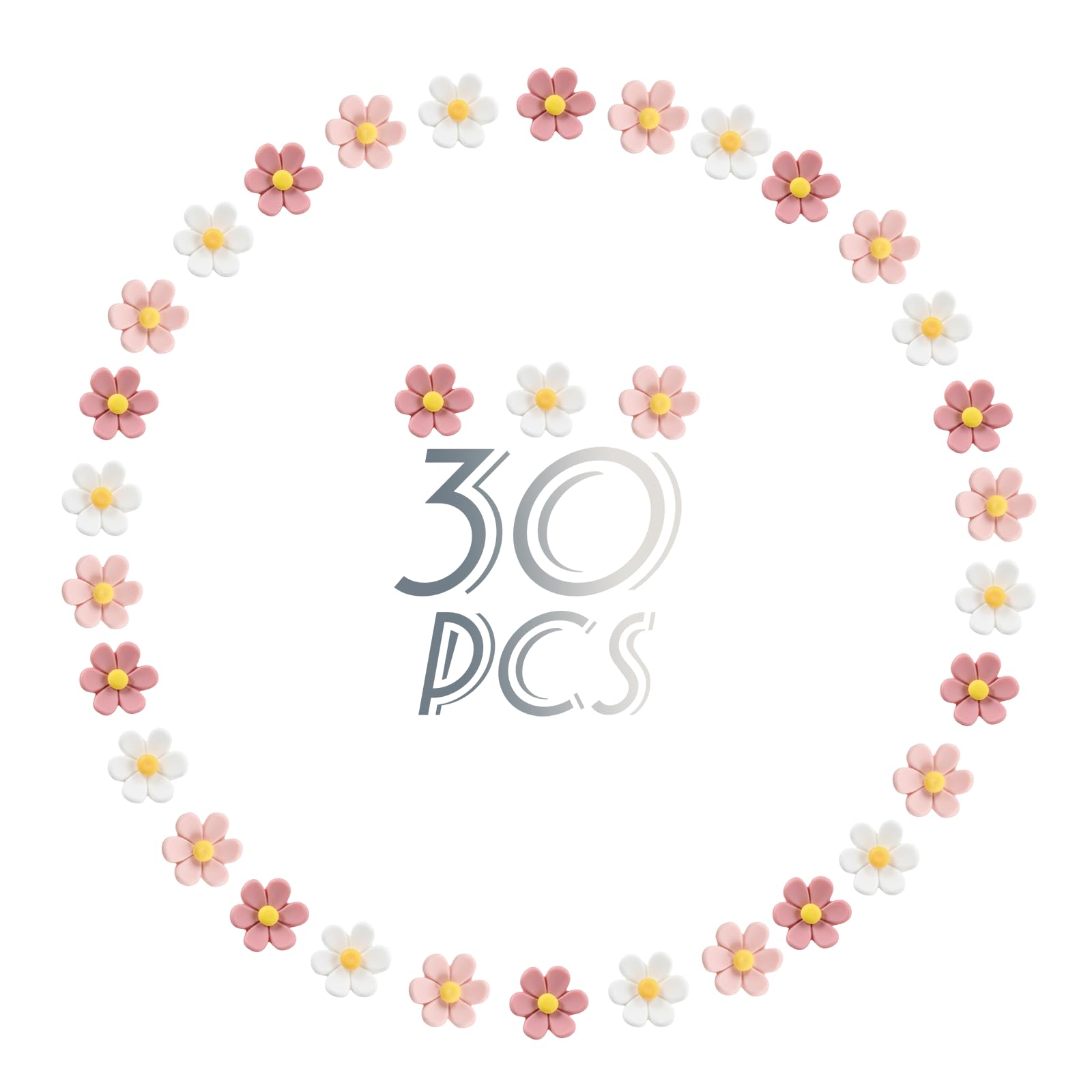 Flower Push Pins - Cute Office Decor & Bulletin Board Supplies -5 Flower Push Pins - Cute Office Decor & Bulletin Board Supplies -5