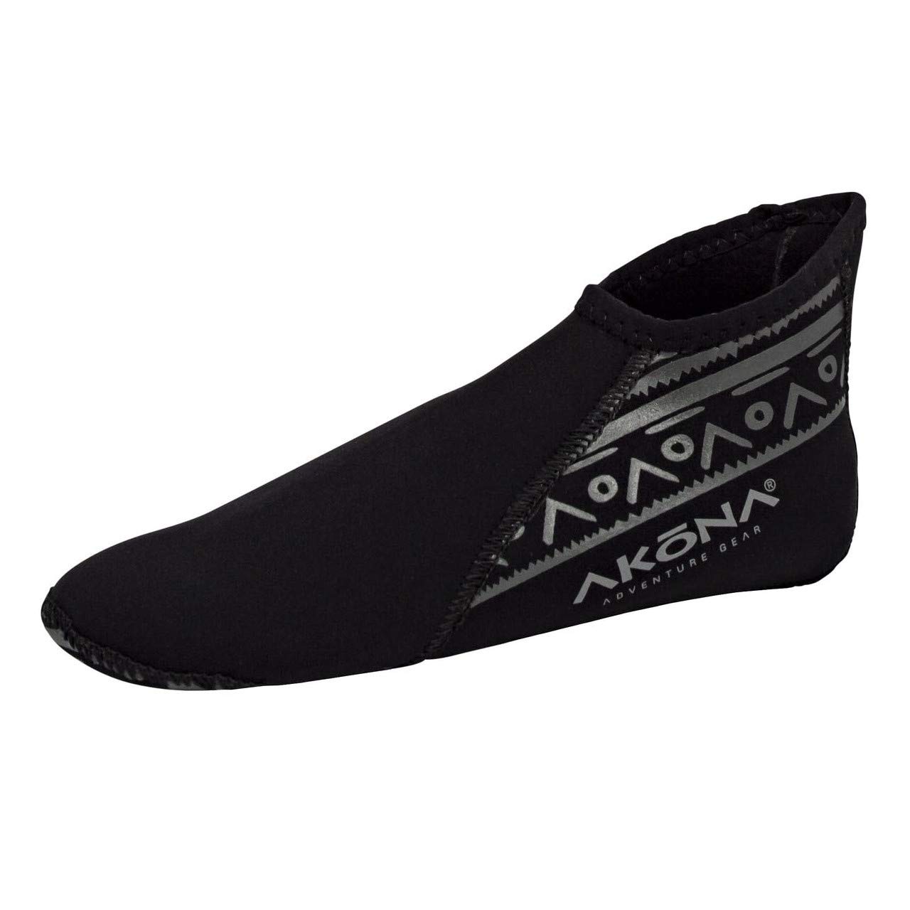 AKONA 2mm Low Top Neoprene Snorkeling/Dive Sock with Printed Traction pad, Size: 11