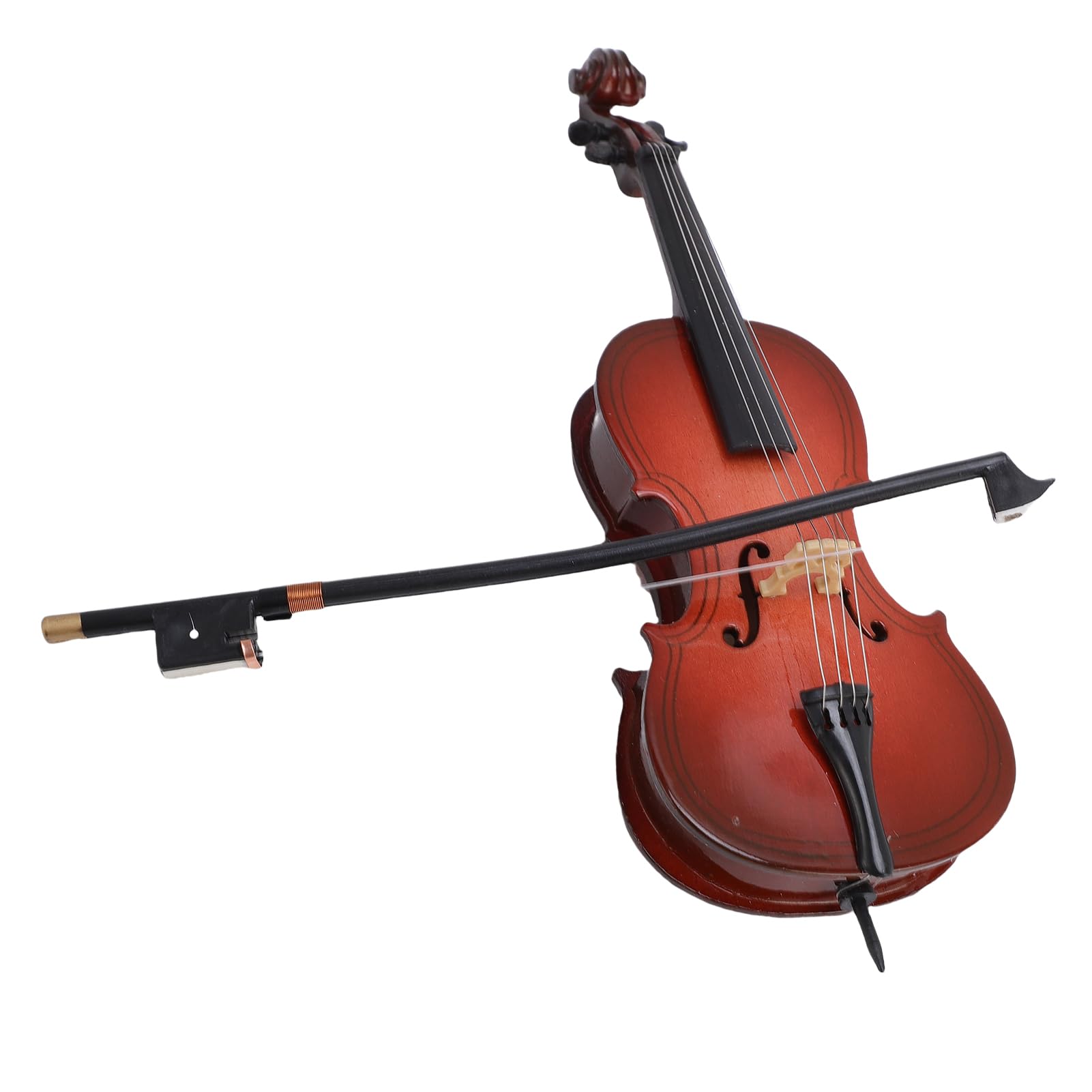 drewniany miniaturowy model wiolonczeli, model repliki instrumentu muzycznego z stojakiem bok case do lalki