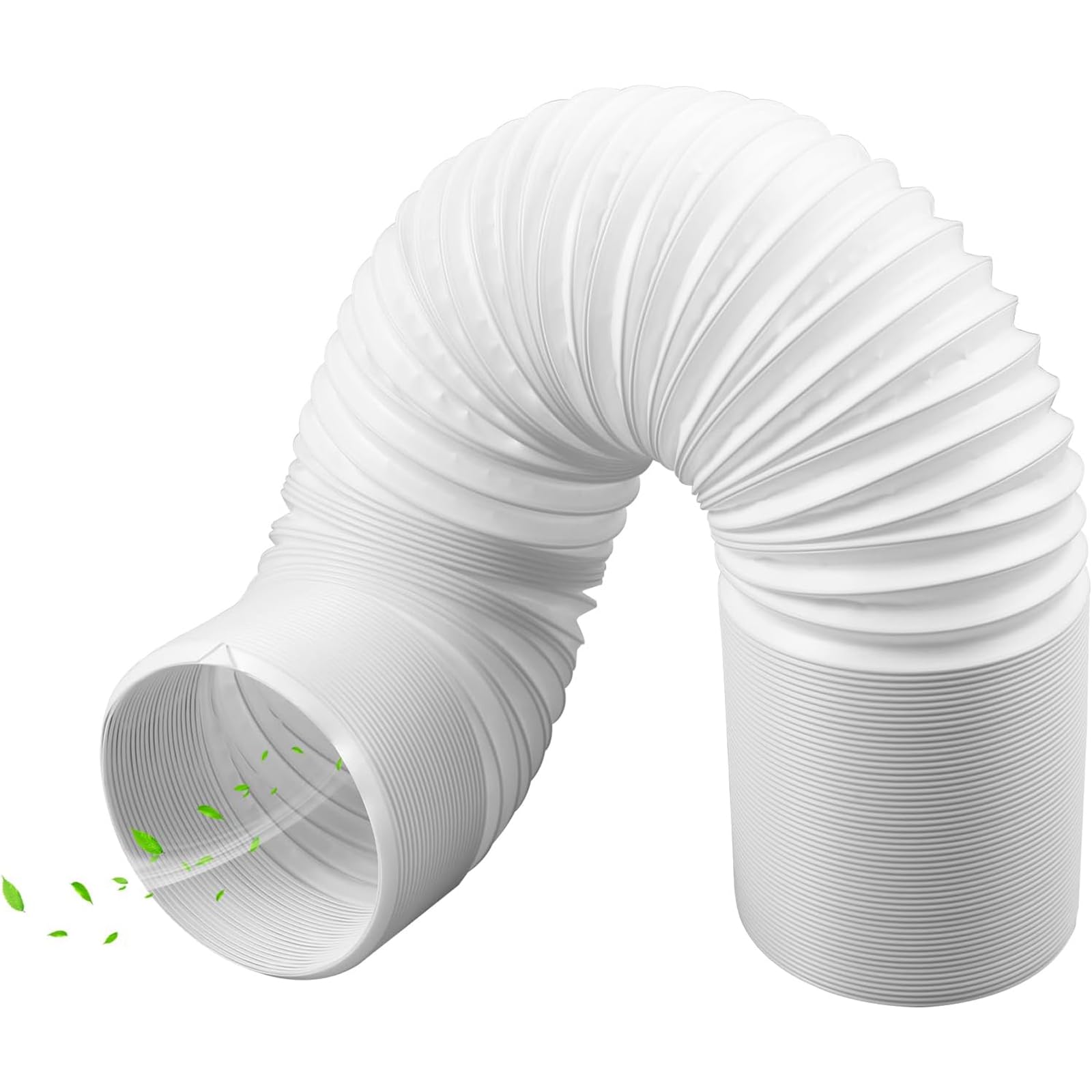 MaxAwe Tuyau de climatisation Ø 130 mm - Longueur : 2 m - Tuyau d'évacuation d'air de climatisation flexible - Tuyau d'évacuation d'air CA pour sèche-linge, hotte aspirante, climatisation, rotation