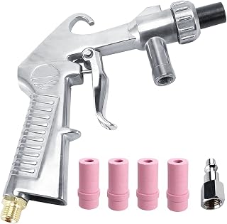 Wogoboo Sandblaster Kit: Abrasive Sand Blasting Gun with Nozzles & Air Adapter for Rust Removal & Surface Cleaning