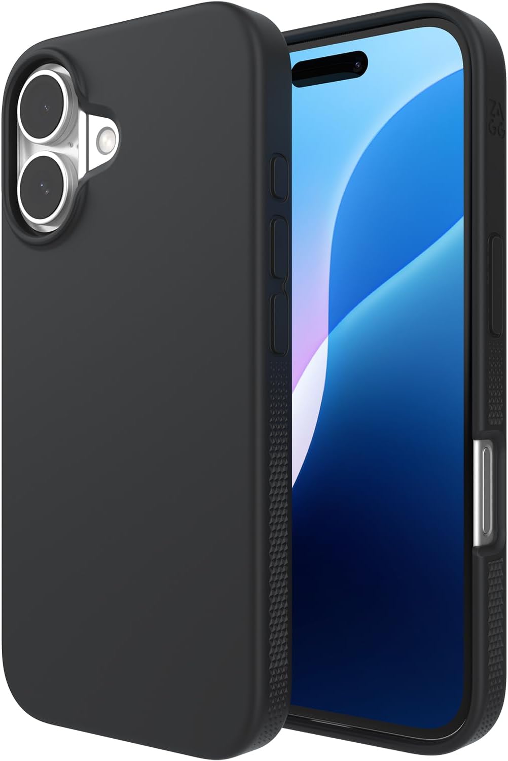 ZAGG Manhattan Snap for iPhone 16 Case - MagSafe Compatible, 13ft Drop Protection, Strengthened with Graphene, Soft-Touch Silicone, Slim & Lightweight Design, 96% Recycled Content, Black