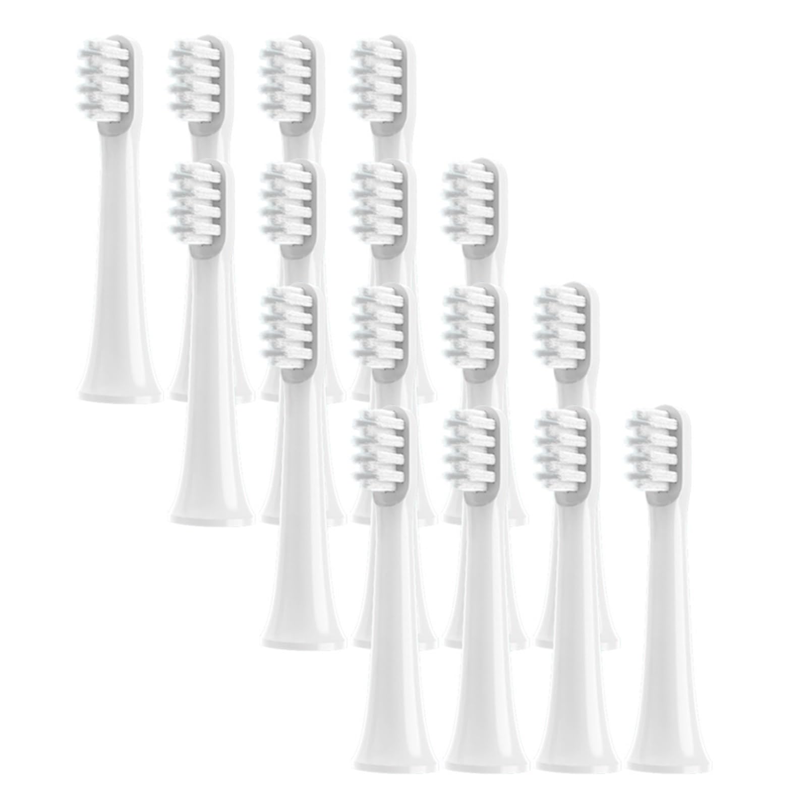 Ersatzköpfe, kompatibel mit Xiaomi, T100 | Weiche Borsten, Kunststoff, für Erwachsene, 1 Zahnbürstenkopf(T100 White-16PCS)