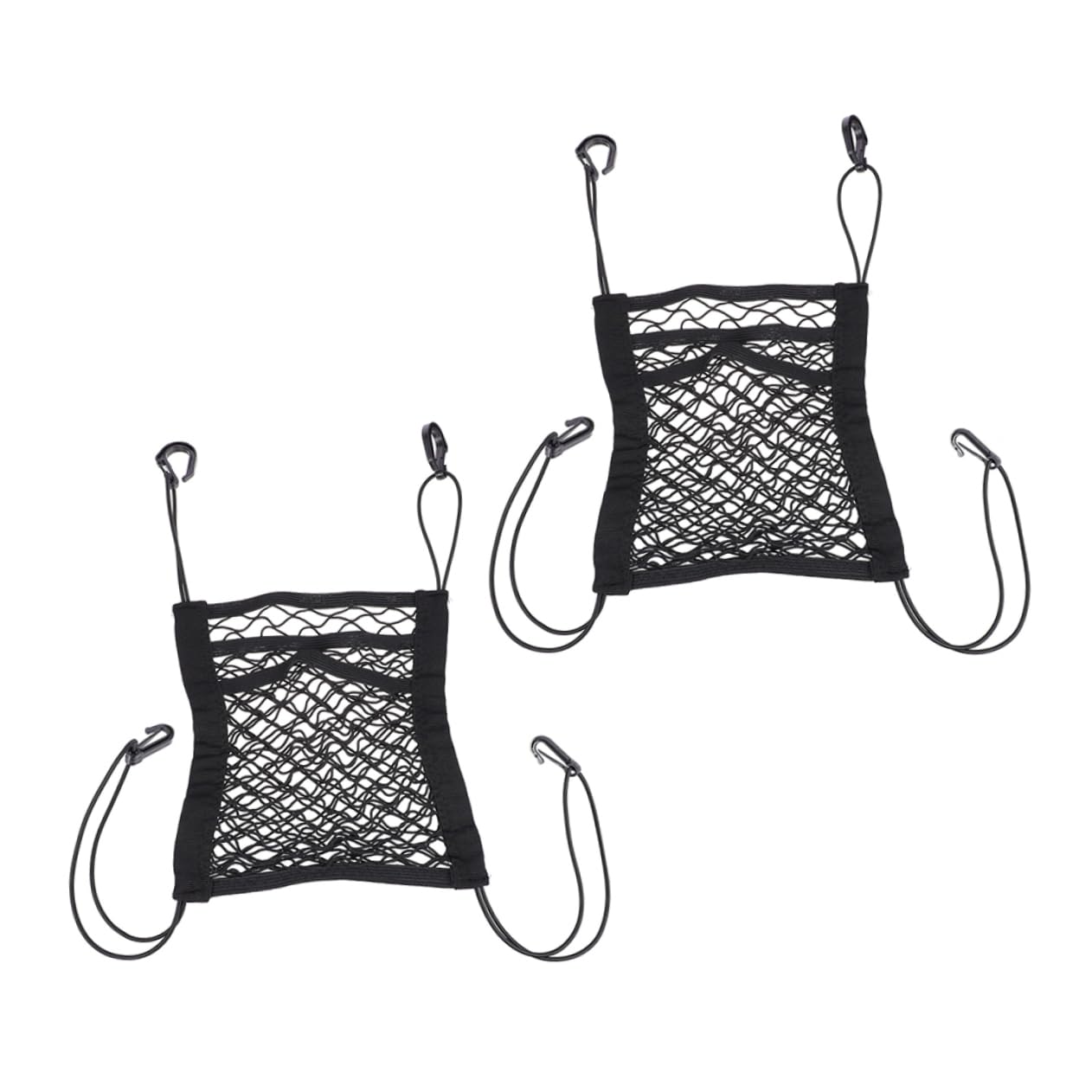 Ciieeo Elastic Car Seat Net Pockets Pack Mesh Storage Bag Holders for Vehicle Simple Install Pet Barrier